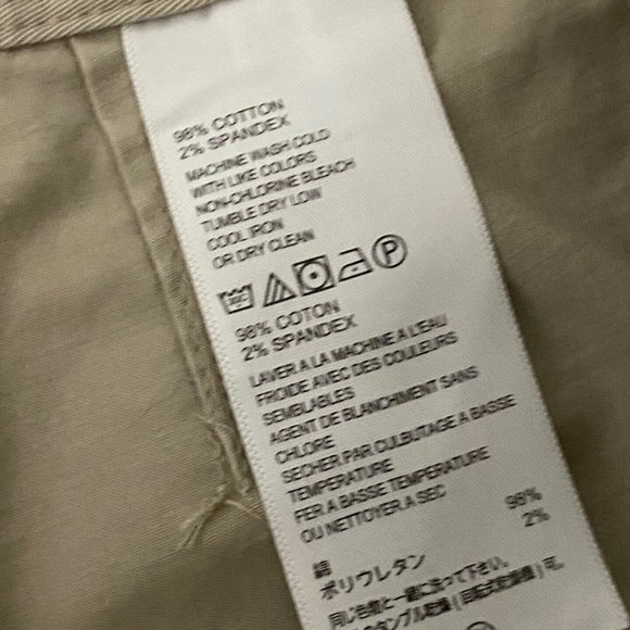 Tommy Bahama Pants Womens 16 Cropped Capris Light Tan Cotton Blend - Picture 7 of 9